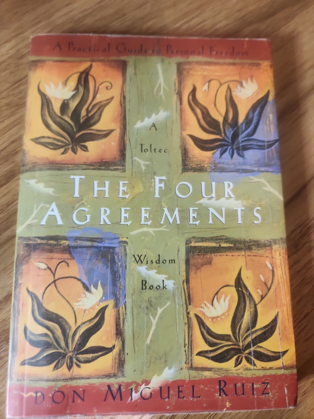 The Four Agreements Book - Green/Orange Cover